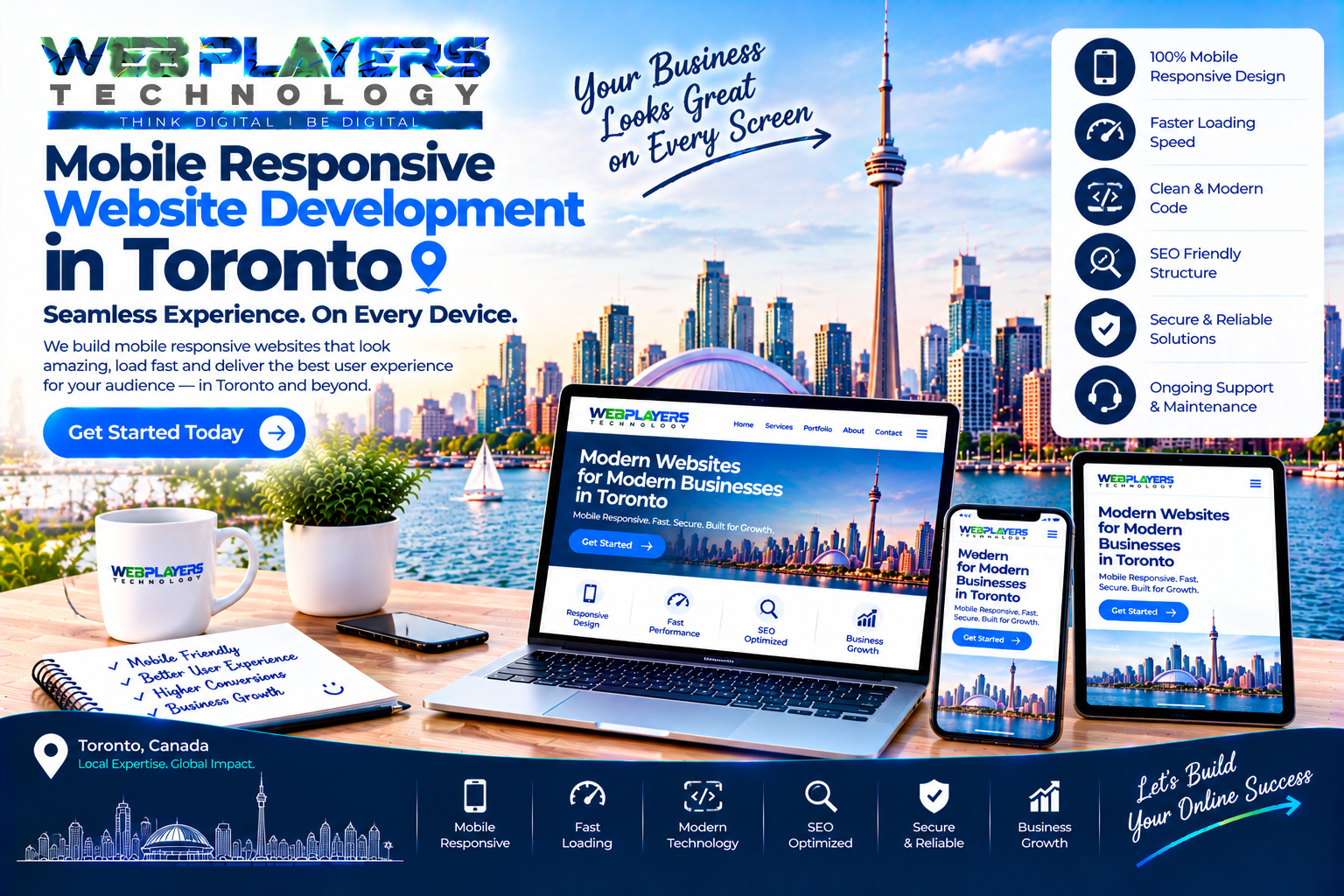 Mobile Responsive Website Development Toronto for Small Business Growth